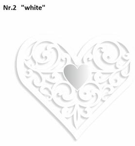 Decorazione murale a forma di cuore Bianco