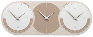 CalleaDesign Orologio World clock a 3 fusi – caffelatte