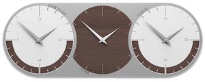 CalleaDesign Orologio World clock a 3 fusi – rovere wengè