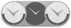 CalleaDesign Orologio World clock a 3 fusi – grigio quarzo