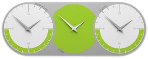 CalleaDesign Orologio World clock a 3 fusi – verde mela