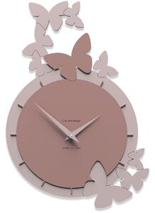 CalleaDesign Orologio farfalle danzanti color rosa nuvola