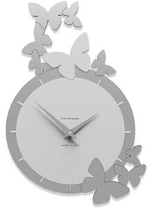 CalleaDesign Orologio farfalle danzanti color bianco e grigio