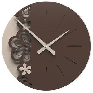 Calleadesign Orologio da parete Merletto grande color cioccolato