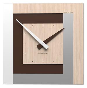 CalleaDesign Clock40 orologio da parete – rovere sbiancato cm 40 x 40