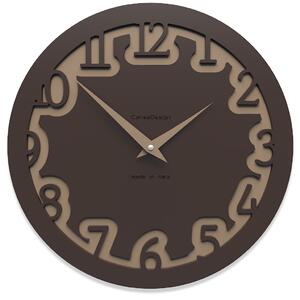 CalleaDesign Orologio da parete Labirinto d. 30 cm color cioccolato