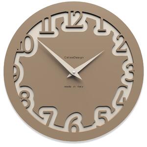 CalleaDesign Orologio da parete Labirinto d. 30 cm color caffelatte