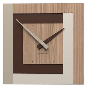 CalleaDesign Clock40 orologio da parete – noce canaletto cm 40 x 40