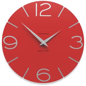 CalleaDesign Orologio da parete colore rosso fuoco Smile