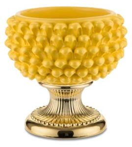 BONGELLI PREZIOSI vaso a forma di pigna siciliana d 25 cm giallo