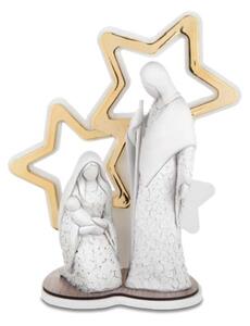 BONGELLI PREZIOSI statua Sacra Famiglia con stelle oro h 29