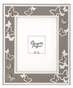 Bongelli Preziosi portafoto moderno con decoro farfalle col. grigio