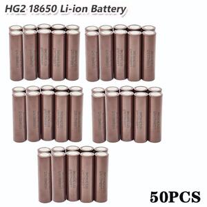 Batteria 18650 HG2 - Ioni di litio ricaricabile - 3000mAh - 3,7V - Alta capacità - Confezione da 50 pezzi, ideale per torce e modellini di auto