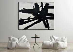 AGAVE quadro dipinto a mano su tela di cotone Omaggio a Kline 150×120