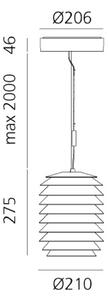 Lampada a sospensione Slicing LED di Artemide, IP65, Ø 21 cm