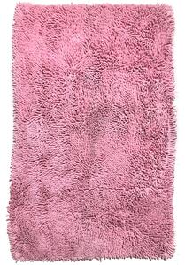 Tappeto arredo bagno in microfibra Pratique Rosa 65x110