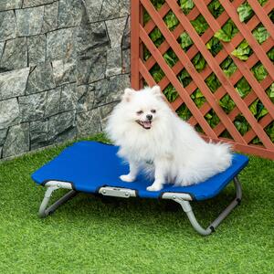 PawHut brandina cani piccola taglia brandina cani pieghevole brandina cani  taglia piccolo lettino cani Blu 59 × 46 × 15cm