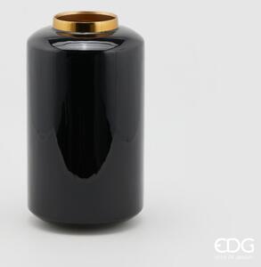 EDG - Enzo De Gasperi vaso elegante charm in metallo h 33 nero collo oro