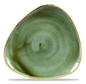 Churchill Stonecast Samphire Green Piatto Triangolare Cm 22,9 Porcellana Vetrificata Verde Zaffiro