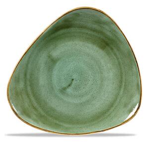 Churchill Stonecast Samphire Green Piatto Triangolare Cm 26,5 Porcellana Vetrificata Verde Zaffiro