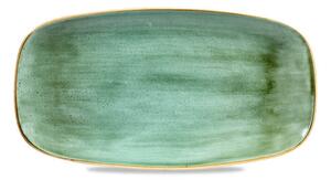 Churchill Stonecast Samphire Green Vassoio Rettangolare Cm 35,5 x 18,9 Porcellana Vetrificata Verde Zaffiro