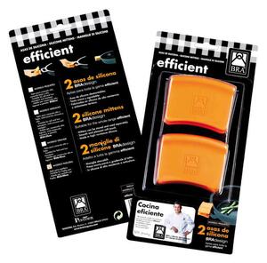 Pintinox Efficient Due Presine In silicone Arancio Per Casseruola 20cm