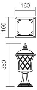 Redo 9953 - Lampada da esterno BREMEN 1xE27/42W/230V IP23 oro/patina