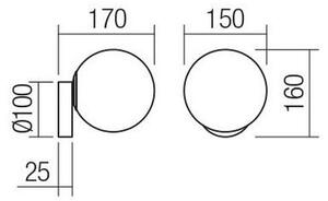 Redo 01-2714 - Applique VOLLEY 1xE14/28W/230V nero