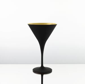 WEISSESTAL Coppa Martini nero satinato Velvet Gold Black set 6 pezzi