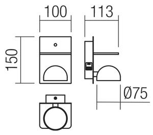 Redo 01-3491 - Luce Spot da parete a LED SEIBI LED/7W/230V USB CRI 90 bianco