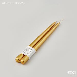 EDG - Enzo De Gasperi candela oro cm 30 set 2 pezzi