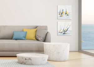 AGAVE quadro a tema mare Mediterranean Wind 40×40 set 2 pezzi