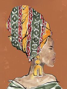 Salvadori tela dipinta a mano "Modern africa II" collezione african beauty mis 80 x 60