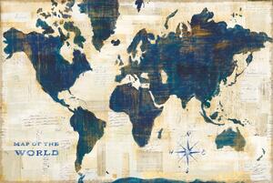 Salvadori tela stampata "World map college" mis 120 x 80