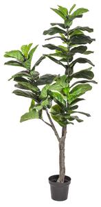 Pianta artificiale Ficus Lyrata h 175 cm con vaso in pvc