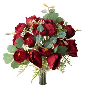 Fiori artificiali bouquet di bocci x 14 h 36 cm color rosso