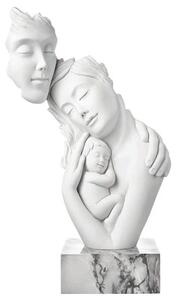 BONGELLI PREZIOSI Statua Famiglia Face moderna h 40 base marmo