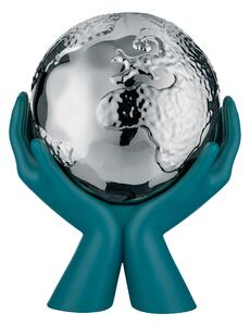 Bongelli preziosi statua moderna scultura mani mondo collezione Globe cm 36 X 27 OTTANIO ARGENTO