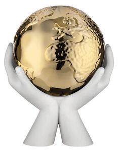 Bongelli preziosi statua moderna scultura mani mondo collezione Globe cm 9 x 10 ORO