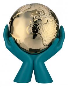 Bongelli preziosi statua moderna scultura mani mondo collezione Globe cm 36 X 27 OTTANIO ORO