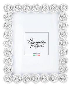 Bongelli preziosi portafoto cornice con rose Collezione Rose design BIANCO