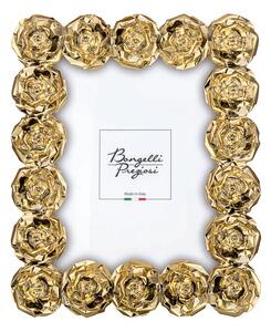 Bongelli preziosi bomboniera piccolo portafoto cornice con rose Collezione Rose design ORO