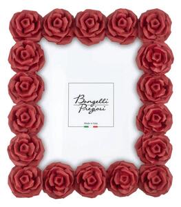 Bongelli preziosi bomboniera piccolo portafoto cornice con rose Collezione Rose design ROSSO