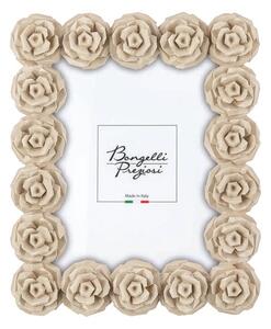 Bongelli preziosi bomboniera piccolo portafoto cornice con rose Collezione Rose design NOCCIOLA