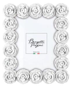 Bongelli preziosi bomboniera piccolo portafoto cornice con rose Collezione Rose design BIANCO