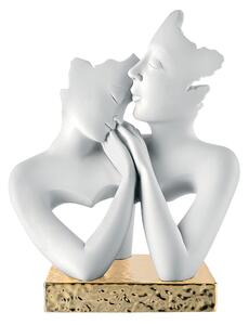 Bongelli preziosi piccola statua moderna scultura Coppia innamorati Face h 15 ORO