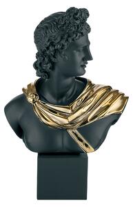 Bongelli preziosi statua moderna scultura Apollo Collezione olimpo h cm 33 NERO ORO