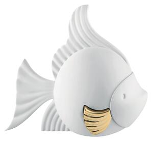 Bongelli preziosi Scultura in marmorino moderna Pesciolino collezione Sea h 9 BIANCO ORO