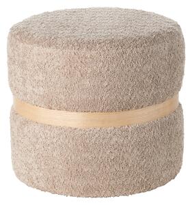 "L'Oca Nera" pouf moderno unica tinta h 35 BEIGE