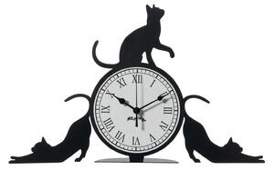 Arti e Mestieri Orologio da tavolo con gatti modello Cattitude